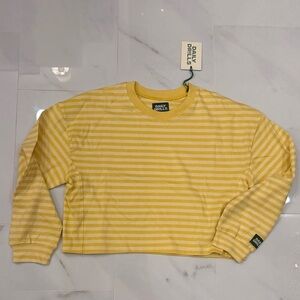 NWT Daily Drills Striped Crewneck Ski & Surf XS/S Yellow